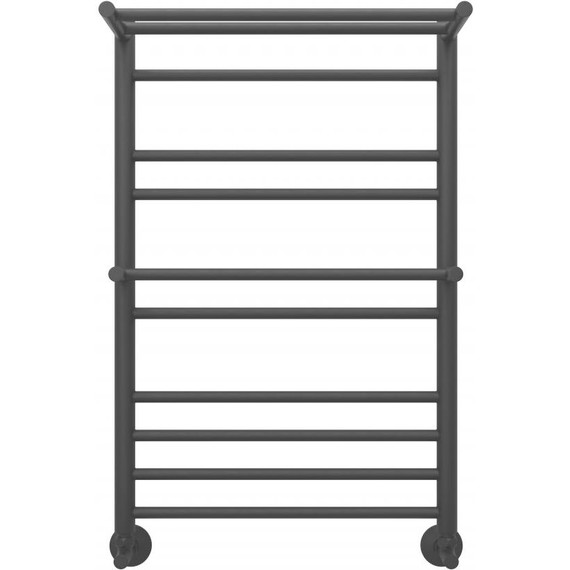 Полотенцесушитель водяной Aquatek Альфа с полкой П10 500х800 мм AQ RRP1080BL чёрный муар - фото 