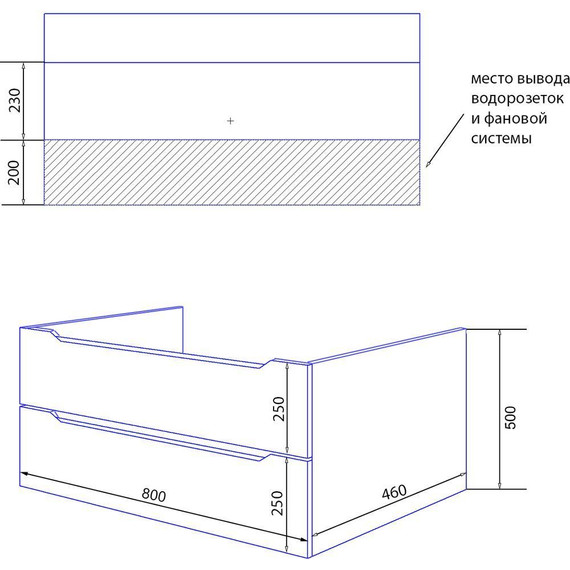 Тумба подвесная со столешницей Azario Lotos 80/2 см CS00084144, белый - фото 7