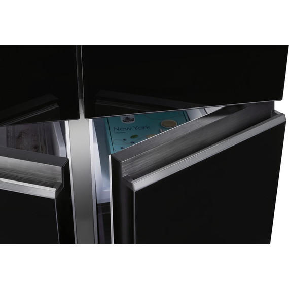 Холодильник Side by Side NordFrost RFQ 450 NFGB inverter (чёрное стекло) - фото 3