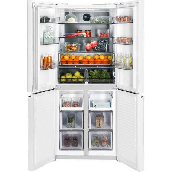 Холодильник Side by Side NordFrost RFQ 450 NFGW inverter (белое стекло) - фото 2