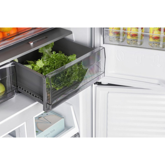 Холодильник Side by Side NordFrost RFQ 450 NFGW inverter (белое стекло) - фото 5