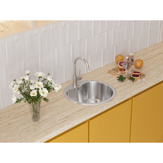 Кухонная мойка + смеситель Omoikiri 4993007 + UMI-BN 4994239, нержавеющая сталь - фото 4