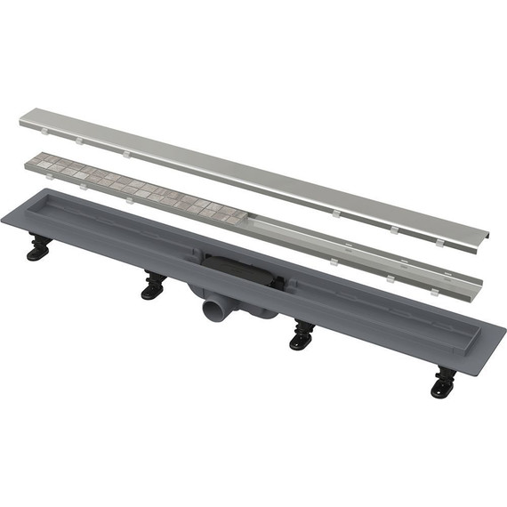 Трап Alcadrain 55 см APZ19-550, нержавеющая сталь (под плитку) - фото 