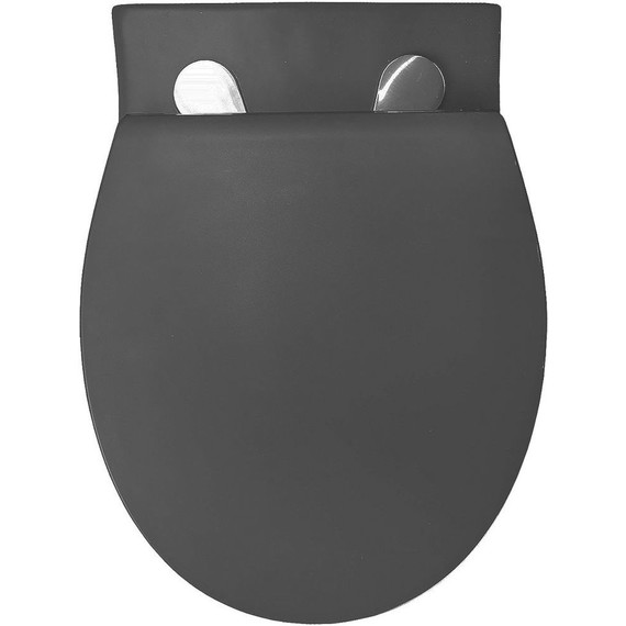 Унитаз подвесной безободковый Azario Keras AZ-99046B с тонкой крышкой микролифт, чёрный матовый, Цвет производителя: чёрный матовый - фото 7