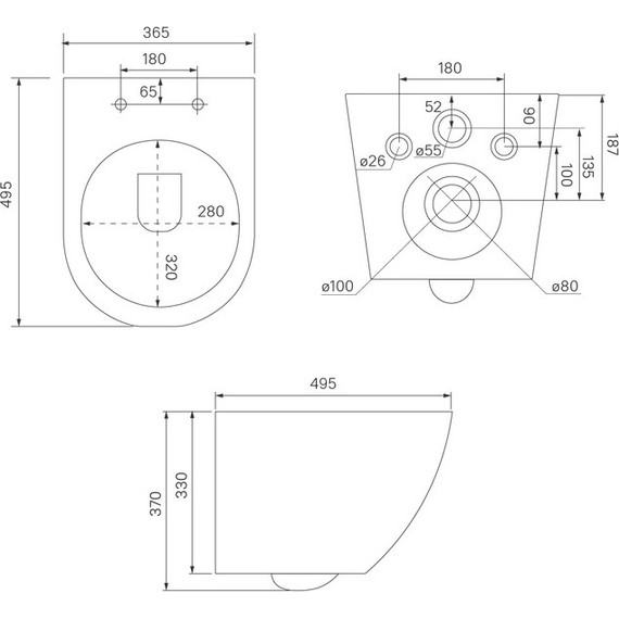 Инсталляция с подвесным унитазом комплект: Iddis Basic BASB010i73, сиденье микролифт, кнопка смыва хром - фото 3