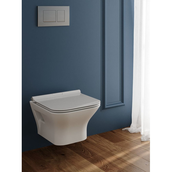 Унитаз подвесной Serel Nita NT10SL с тонкой крышкой микролифт - фото 5