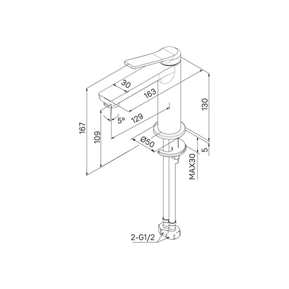 Смеситель для раковины Iddis Parker PARBL00i01, чёрный матовый - фото 5