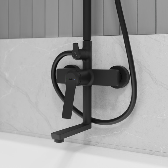 Душевая стойка Iddis Parker PARBL3Fi06, чёрный матовый - фото 5