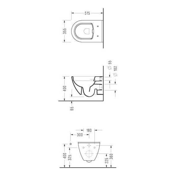 Унитаз подвесной безободковый Serel Smart SM46SL с тонкой крышкой микролифт - фото 3