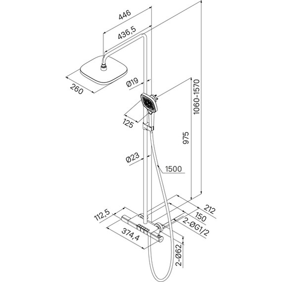 Душевая стойка с термостатом Iddis SpaHome SPHSBTKi06 - фото 10