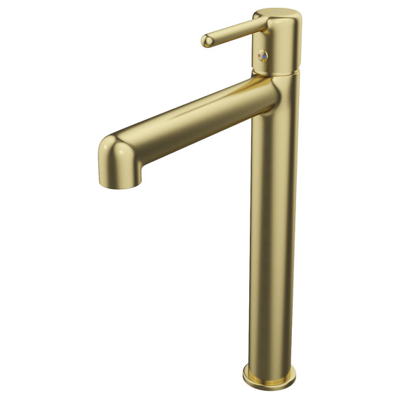 Смеситель для раковины высокий Iddis Aiger AIGMG01i01, золото матовое - фото 