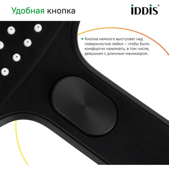 Ручной душ Iddis Esper ESP3FBSi18, чёрный матовый - фото 6