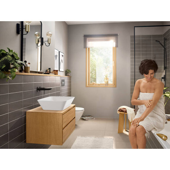 Смеситель для раковины настенный Hansgrohe Rebris E 72568670, чёрный матовый - фото 3