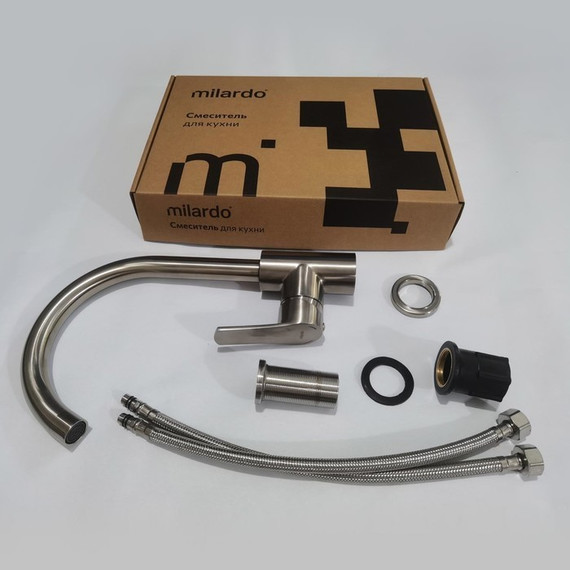 Смеситель для кухни Milardo Meal M01BNJ0M05, сатин - фото 5