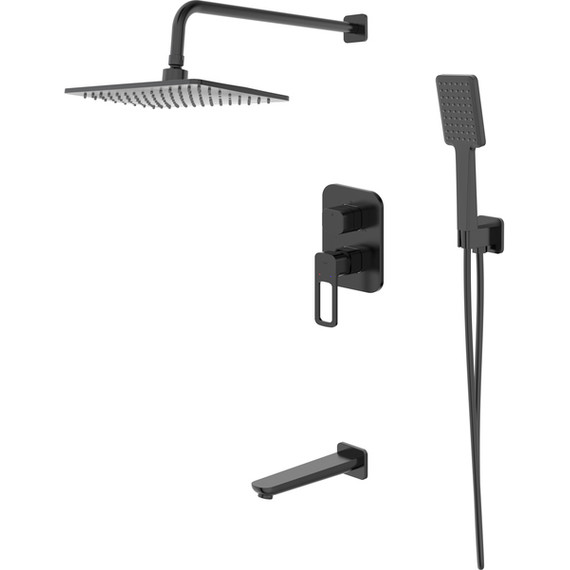 Душевая система для ванны Iddis Slide SLIBL03i68, чёрный матовый - фото 