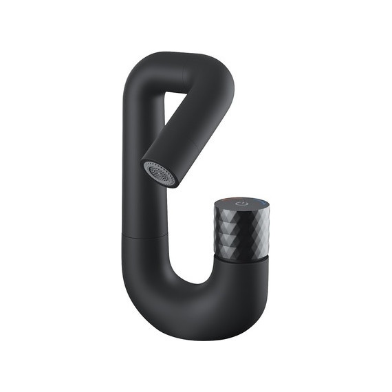 Смеситель для раковины Iddis Twist TWIBLBTi01, чёрный матовый - фото 