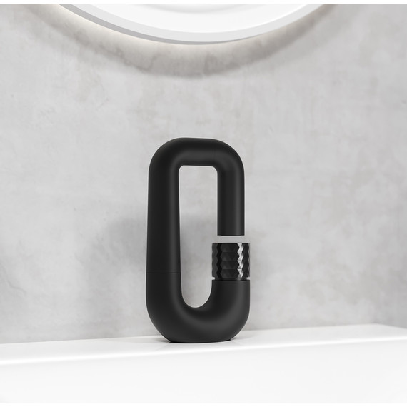 Смеситель для раковины Iddis Twist TWIBLBTi01, чёрный матовый - фото 7