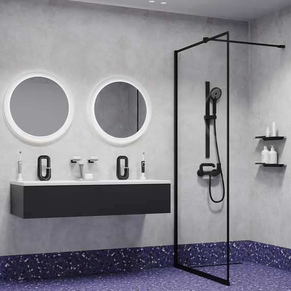 Смеситель для раковины Iddis Twist TWIBLBTi01, чёрный матовый - фото 11