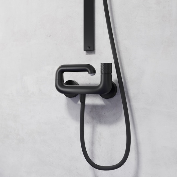 Смеситель для ванны Iddis Twist TWIBLBTi02WA, чёрный матовый - фото 6