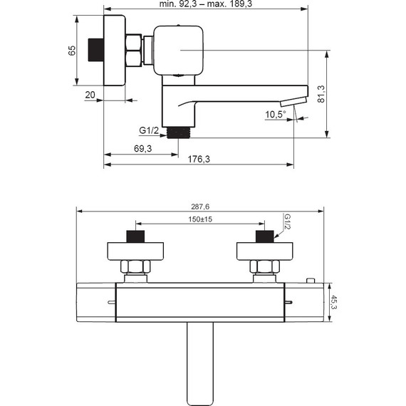 Cмеситель для ванны Damixa Gala 533000000 c термостатом, Цвет производителя: хром - фото 5
