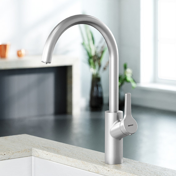 Смеситель для кухни Damixa Eclipse 310721400 для питьевой воды, никель, Цвет производителя: никель - фото 3