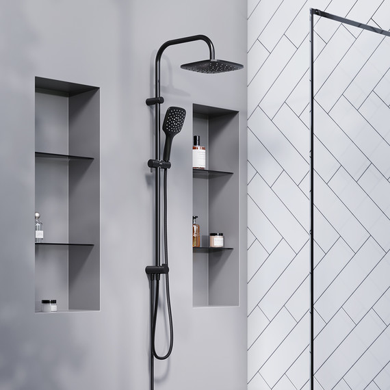 Душевая система Damixa Eclipse 931000300 без смесителя, чёрный - фото 2