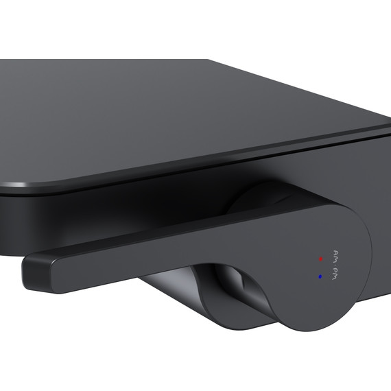 Смеситель для раковины AM.PM Func монтируемый в стену с полкой и каскадным изливом F8F72722, чёрный, Цвет производителя: чёрный - фото 7