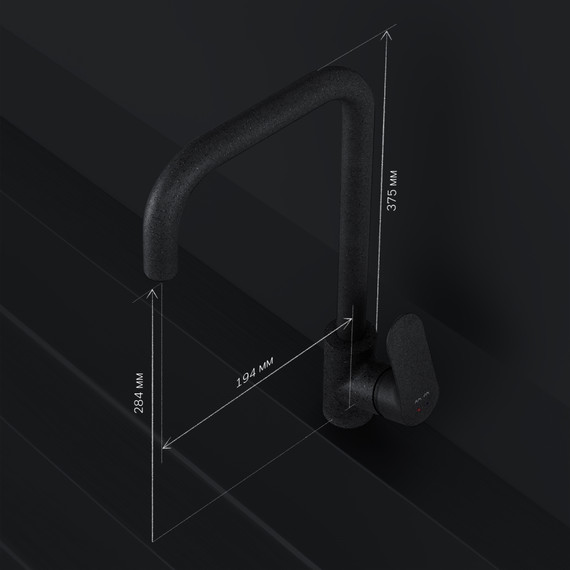 Смеситель для кухни AM.PM Like F8006022l, чёрный, Цвет производителя: чёрный - фото 11