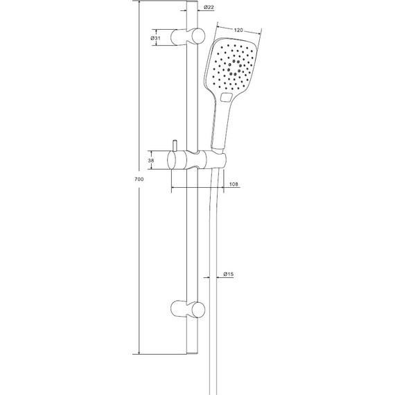 Душевой гарнитур Damixa Eclipse 931001000 - фото 8