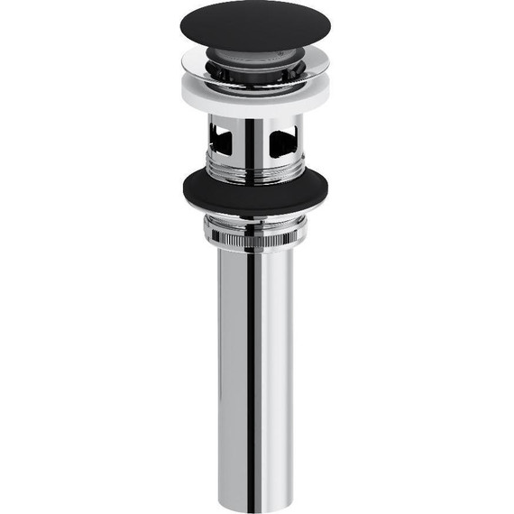 Донный клапан Damixa Option 210610300 удлинённый, чёрный матовый - фото 