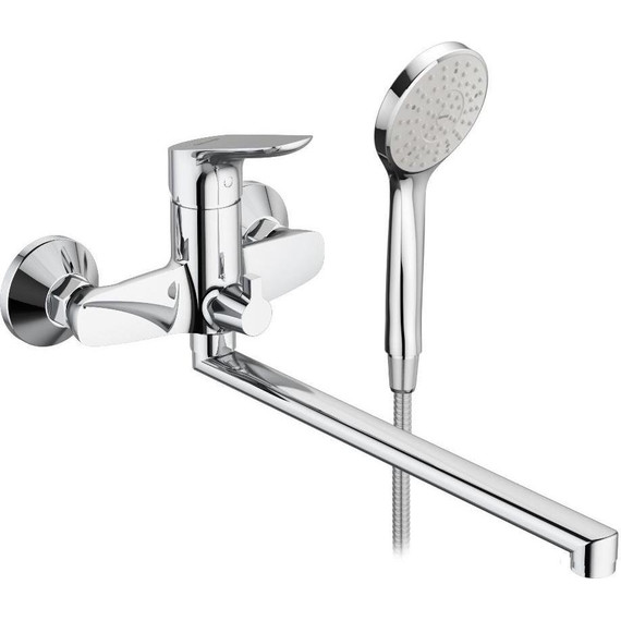 Смеситель для ванны Damixa Jupiter 779500001 с длинным изливом и душевым набором - фото 4