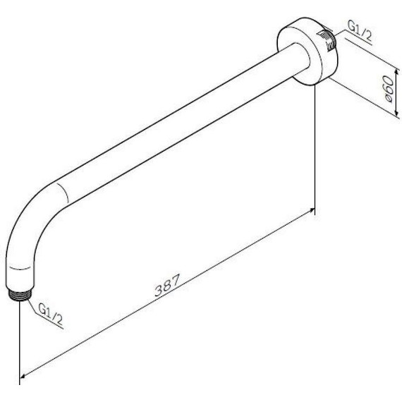 Держатель для верхнего душа AM.PM AM.PM F0522701 - фото 4