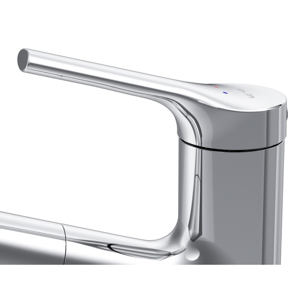 Смеситель для раковины AM.PM X-Joy с вытяжным изливом F85B02900, Цвет производителя: хром - фото 9