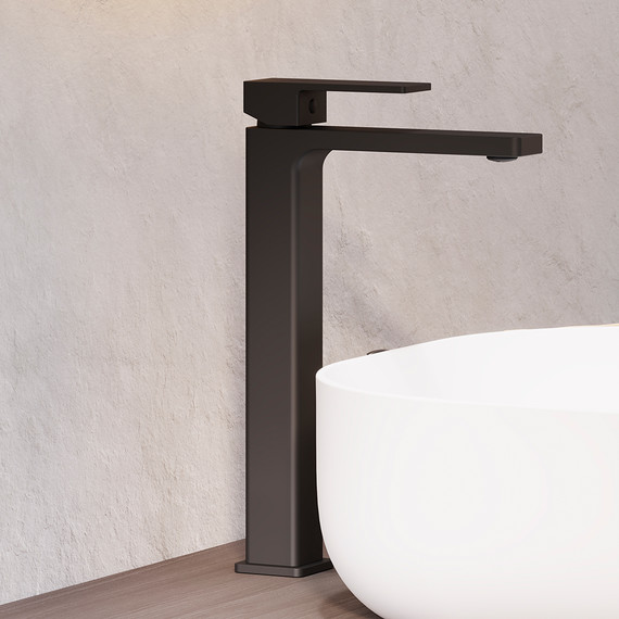 Смеситель для раковины высокий Damixa Gala 530250300, чёрный, Цвет производителя: чёрный - фото 4