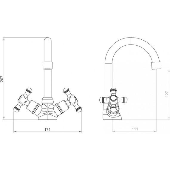 Смеситель для раковины RedBlu by Damixa Retro 230210000 - фото 7