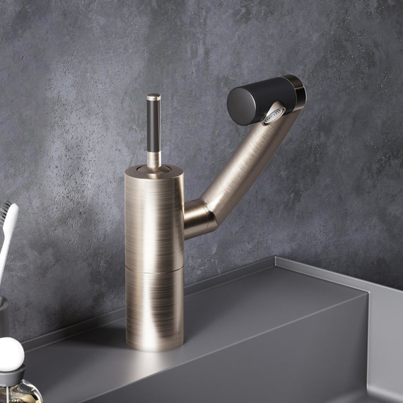 Смеситель для раковины Damixa Arc 290217264, никель, Цвет производителя: никель - фото 3