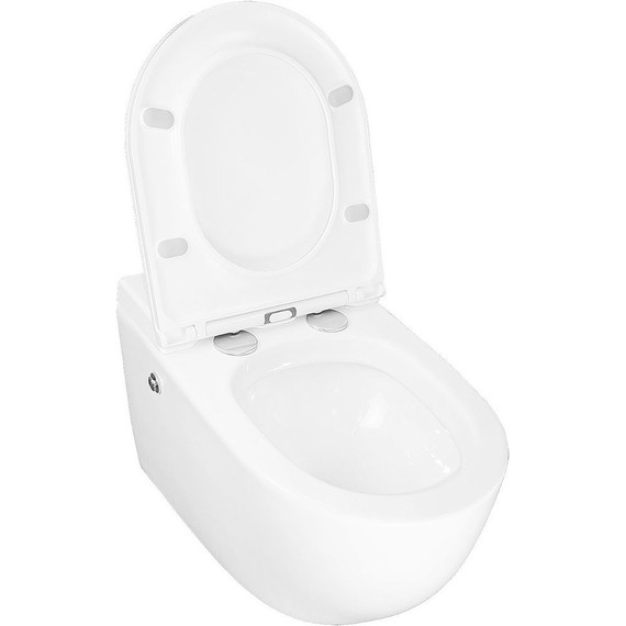 Унитаз подвесной импульсный Azario AZ-102C с тонкой крышкой микролифт (монтажная рама в комплекте) - фото 4