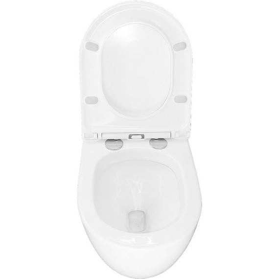 Унитаз подвесной импульсный Azario AZ-102C с тонкой крышкой микролифт (монтажная рама в комплекте) - фото 5