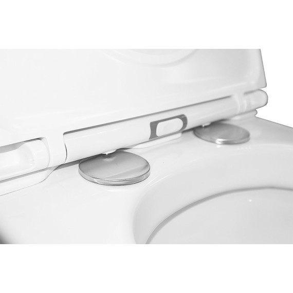 Унитаз подвесной импульсный Azario AZ-102C с тонкой крышкой микролифт (монтажная рама в комплекте) - фото 6