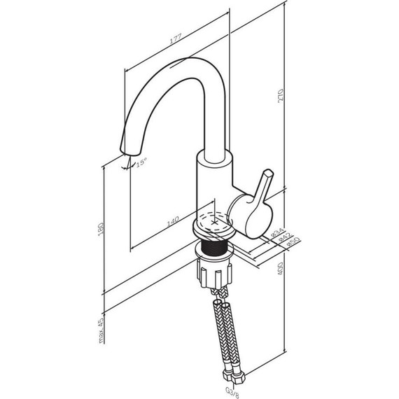 Смеситель для раковины AM.PM X-Joy F85B02700 - фото 10