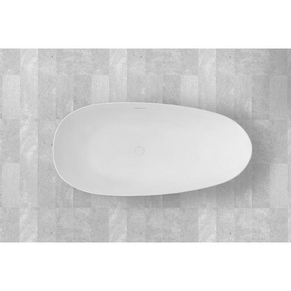 Ванна каменная Abber Stein 170x80 см AS9611-1.7, белый матовый, Размер - мм: 1700х800 - фото 6