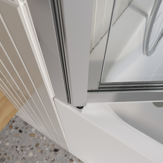 Шторка для ванны BelBagno 90 см LUCE-VF-11-90/145-C-Cr, хром/прозрачное - фото 4