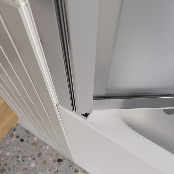 Шторка для ванны BelBagno 90 см LUCE-VF-11-90/145-P-Cr, хром/матовое - фото 4