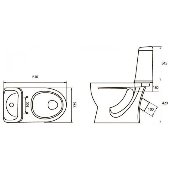 Унитаз напольный Sanita Идеал комфорт WC.CC/Ideal/2-DM/WHT.G/S1 с крышкой микролифт - фото 3