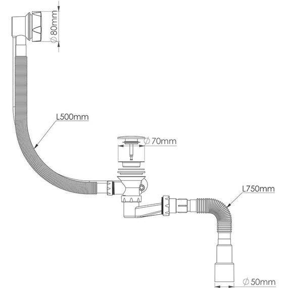 Сифон для ванны автомат NOVA Plastik 1541 - фото 2