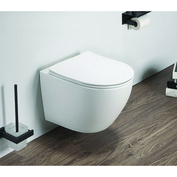 Инсталляция с подвесным унитазом комплект: Grohe Rapid SL 38772001+38732GL0 с подвесным безободковым унитазом Azario Gloria AZ-2003 сиденье микролифт, крепление, кнопка смыва золото глянцевое, Цвет производителя: золото глянцевое - фото 12