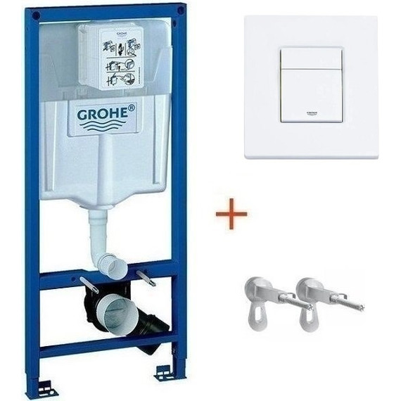 Инсталляция с подвесным унитазом комплект: Grohe Rapid SL 38772001+38732WM0 с подвесным безободковым унитазом Azario Gloria AZ-2003 сиденье микролифт, крепление, кнопка смыва белый матовый, Цвет производителя: белый матовый - фото 2