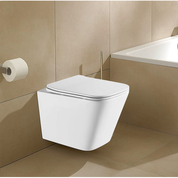 Инсталляция с подвесным унитазом комплект: Grohe Rapid SL 38772001+38732GL0 с подвесным безободковым унитазом Azario Teramo AZ-0052-UQ сиденье микролифт, крепление, кнопка смыва золото глянцевое, Цвет производителя: золото глянцевое - фото 12