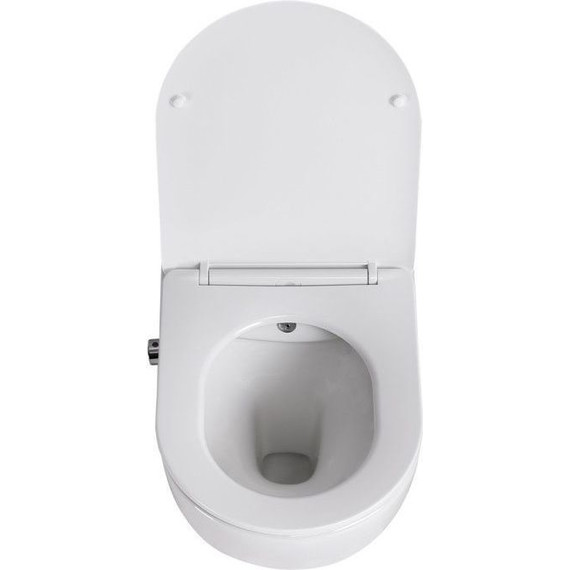 Инсталляция с подвесным унитазом комплект: Grohe Rapid SL 38772001+38732WM0 с подвесным безободковым унитазом-биде BelBagno Uno BB3105CHR-BS/SC сиденье микролифт, крепление, кнопка смыва белый матовый, Цвет производителя: белый матовый - фото 8