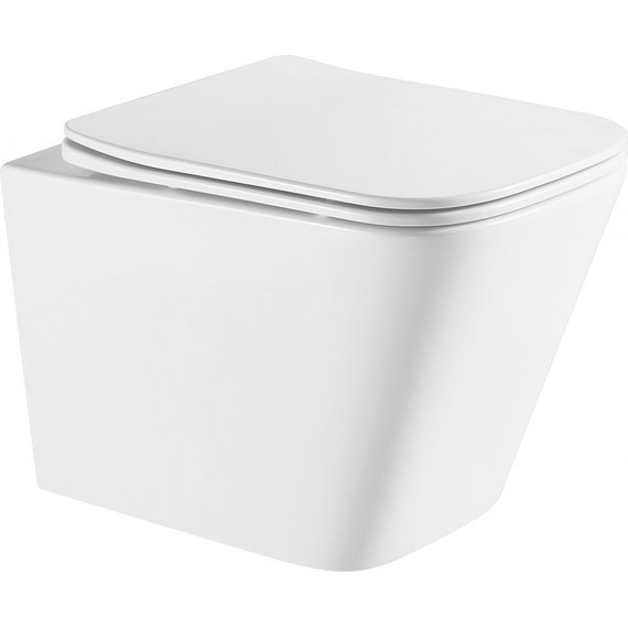 Инсталляция с подвесным унитазом комплект: Alcaplast AM101/1120-3:1 RU M70-0001 с подвесным безободковым унитазом Azario Teramo AZ-0052-UQ сиденье микролифт, крепление, кнопка смыва белый - фото 4